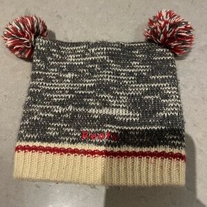 Roots Kids' Black and Cream Pom-Pom Hat 12-24m